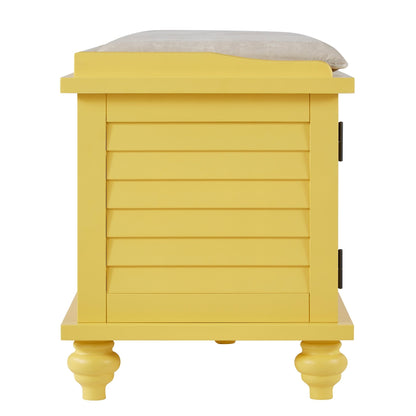Banc de rangement à porte à volet avec coussin en velours Maybelle par iNSPIRE Q Classic