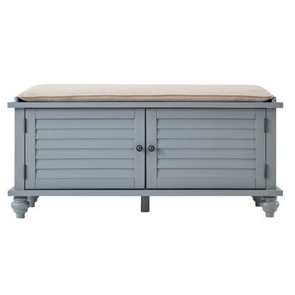 Banc de rangement à porte à volet avec coussin en velours Maybelle par iNSPIRE Q Classic