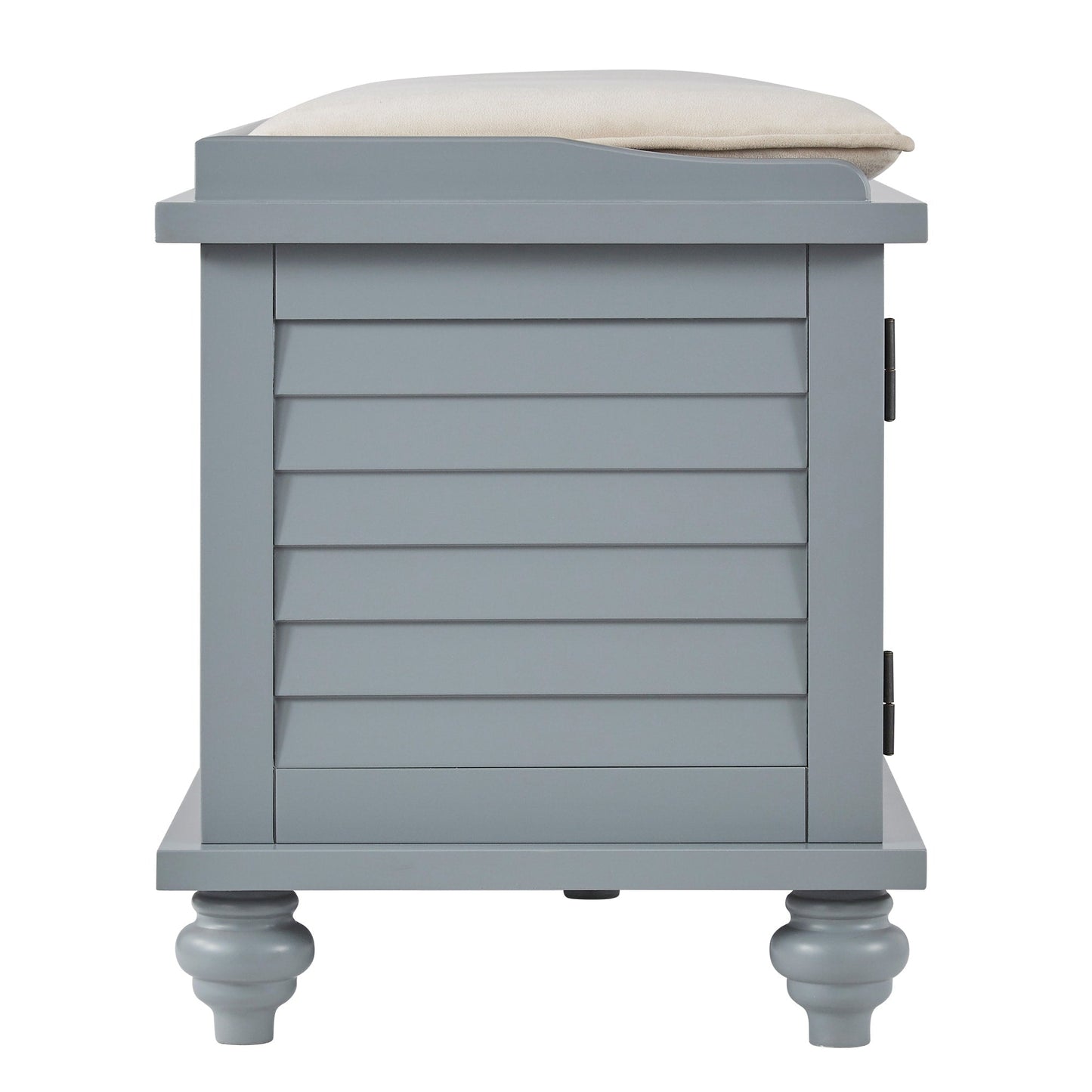 Banc de rangement à porte à volet avec coussin en velours Maybelle par iNSPIRE Q Classic