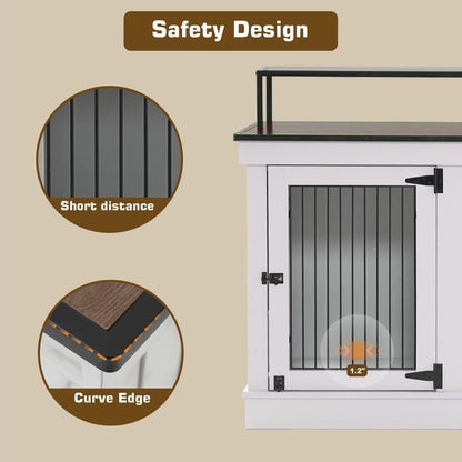 Mcombo Meuble TV en forme de niche pour chien, grand modèle, en bois avec double porte 1861