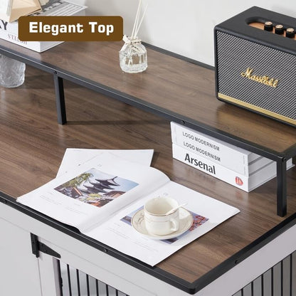 Mcombo Meuble TV en forme de niche pour chien, grand modèle, en bois avec double porte 1861