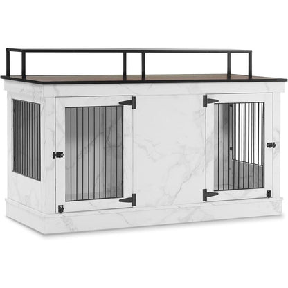 Mcombo Meuble TV en forme de niche pour chien, grand modèle, en bois avec double porte 1861