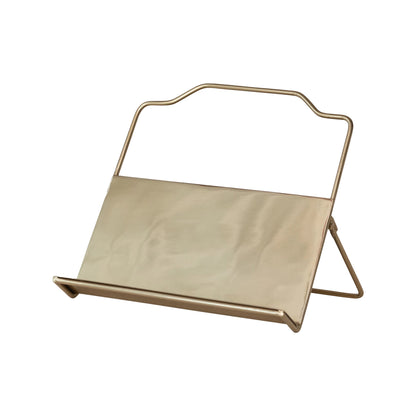 Metal Standing/Foldable Book Holder, Gold Finish
