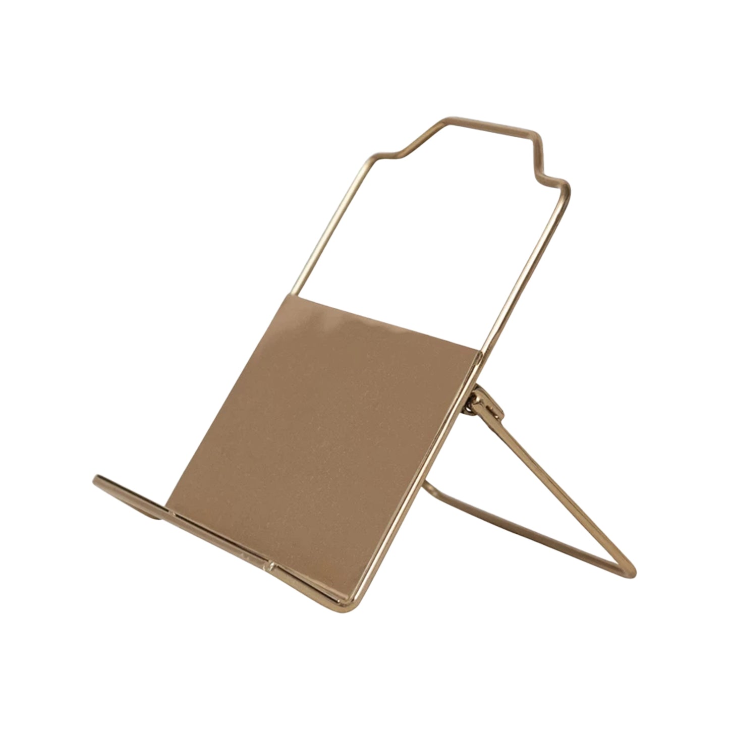 Metal Standing/Foldable Book Holder, Gold Finish