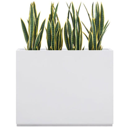 Grand bac à plantes métallique pour plantes d'extérieur, 96,5 cm de long x 25,4 cm de large x 76,2 cm de haut - Bac à plantes séparateur en métal - 96,5x76,2x25,4 cm