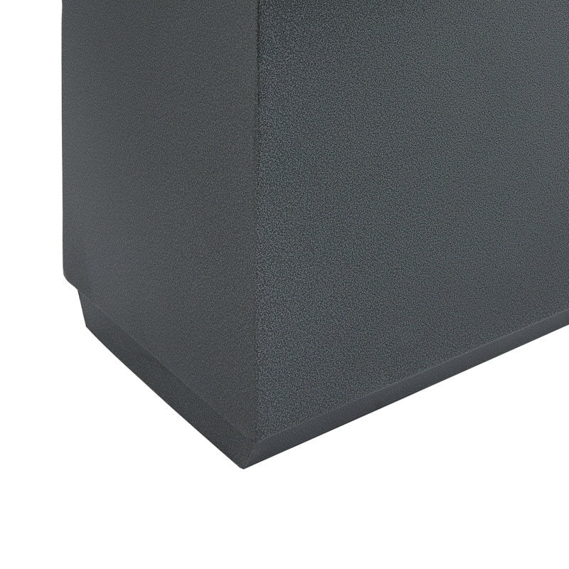 Grand bac à plantes métallique pour plantes d'extérieur, 96,5 cm de long x 25,4 cm de large x 76,2 cm de haut - Bac à plantes séparateur en métal - 96,5x76,2x25,4 cm