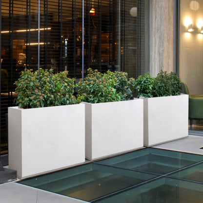 Grand bac à plantes métallique pour plantes d'extérieur, 96,5 cm de long x 25,4 cm de large x 76,2 cm de haut - Bac à plantes séparateur en métal - 96,5x76,2x25,4 cm