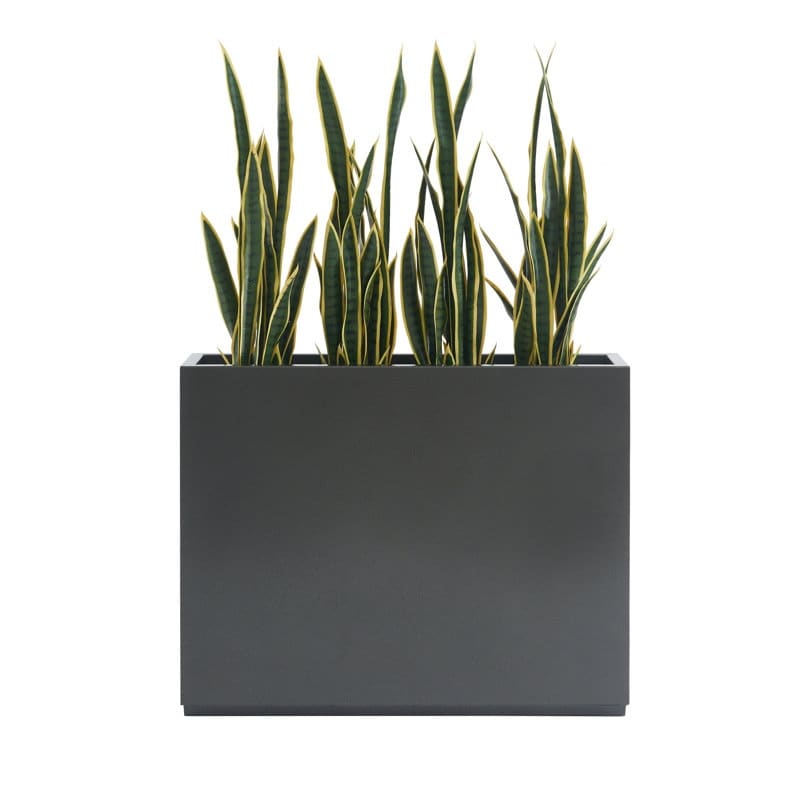 Grand bac à plantes métallique pour plantes d'extérieur, 96,5 cm de long x 25,4 cm de large x 76,2 cm de haut - Bac à plantes séparateur en métal - 96,5x76,2x25,4 cm