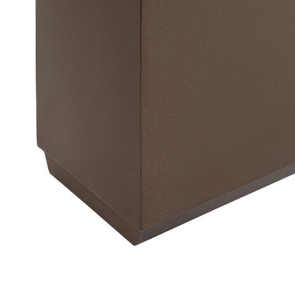 Grand bac à plantes métallique pour plantes d'extérieur, 96,5 cm de long x 25,4 cm de large x 76,2 cm de haut - Bac à plantes séparateur en métal - 96,5x76,2x25,4 cm