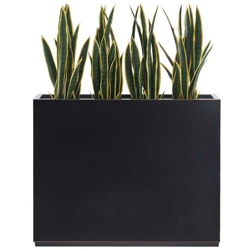 Grand bac à plantes métallique pour plantes d'extérieur, 96,5 cm de long x 25,4 cm de large x 76,2 cm de haut - Bac à plantes séparateur en métal - 96,5x76,2x25,4 cm