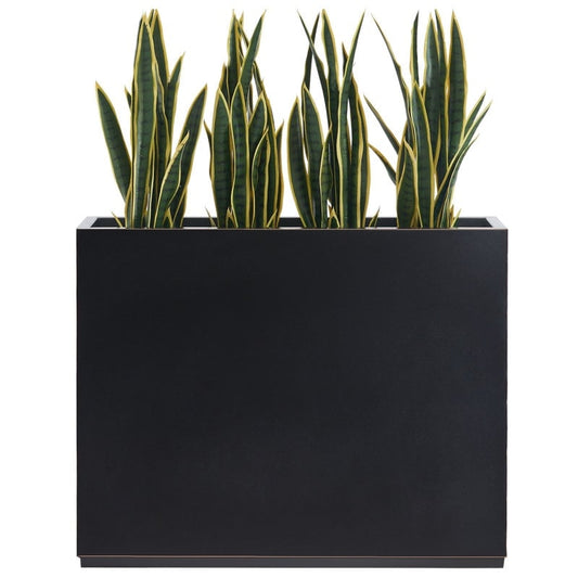 Grand bac à plantes métallique pour plantes d'extérieur, 96,5 cm de long x 25,4 cm de large x 76,2 cm de haut - Bac à plantes séparateur en métal - 96,5x76,2x25,4 cm