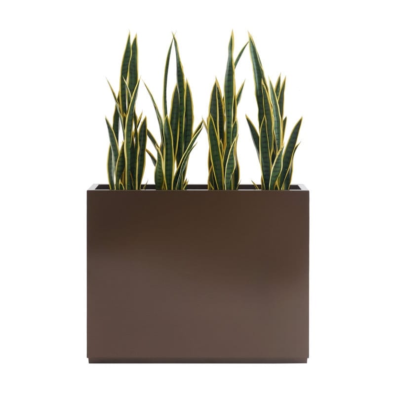 Grand bac à plantes métallique pour plantes d'extérieur, 96,5 cm de long x 25,4 cm de large x 76,2 cm de haut - Bac à plantes séparateur en métal - 96,5x76,2x25,4 cm