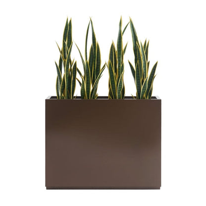 Grand bac à plantes métallique pour plantes d'extérieur, 96,5 cm de long x 25,4 cm de large x 76,2 cm de haut - Bac à plantes séparateur en métal - 96,5x76,2x25,4 cm