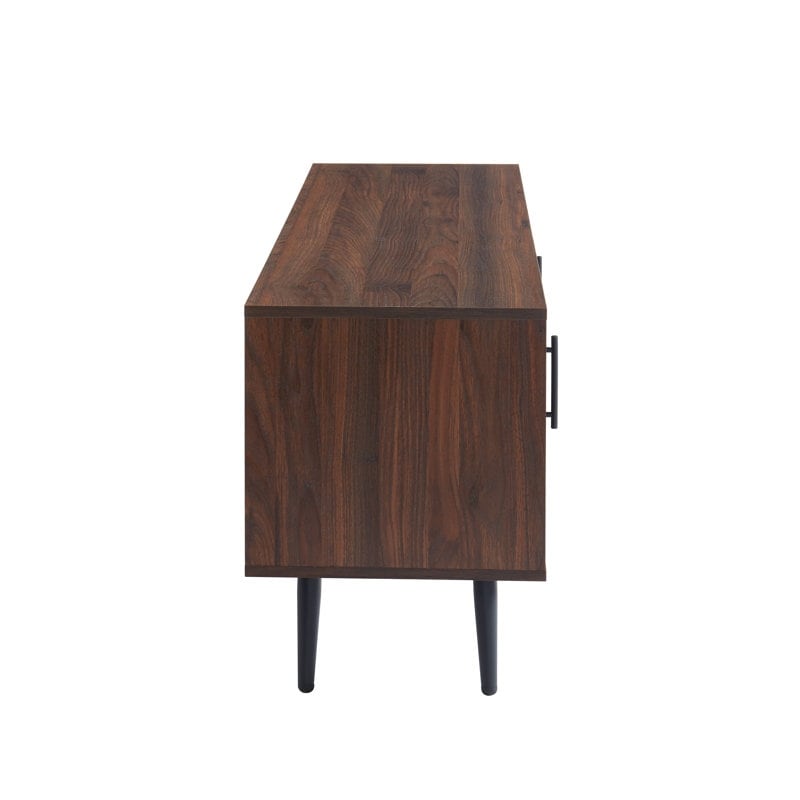 Meuble TV style Mid-Century Modern pour téléviseurs jusqu'à 70 pouces, meuble multimédia - 52 cm (H) x 150 cm (L) x 39 cm (P)