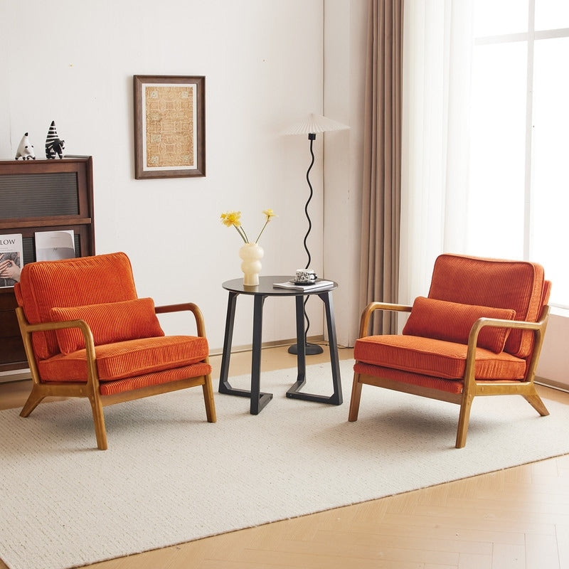Fauteuil d'appoint capitonné de style moderne du milieu du siècle