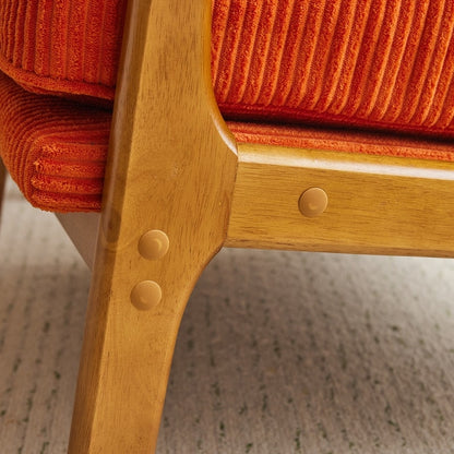 Fauteuil d'appoint capitonné de style moderne du milieu du siècle