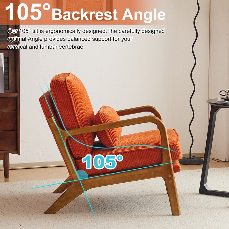 Fauteuil d'appoint capitonné de style moderne du milieu du siècle