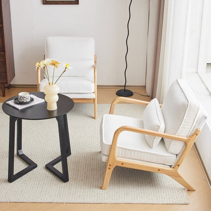 Fauteuil d'appoint capitonné de style moderne du milieu du siècle