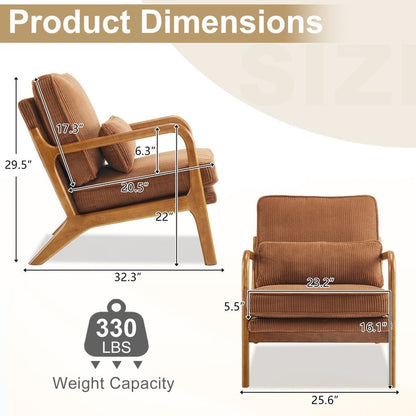 Fauteuil d'appoint capitonné de style moderne du milieu du siècle