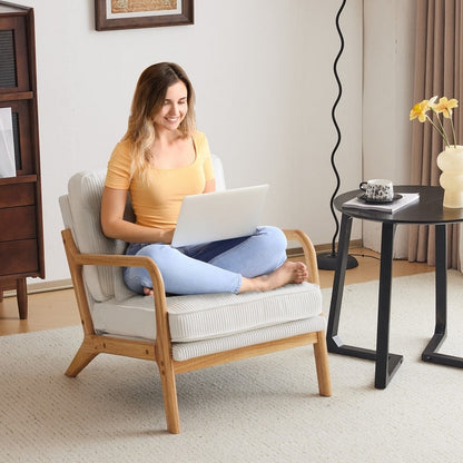 Fauteuil d'appoint capitonné de style moderne du milieu du siècle