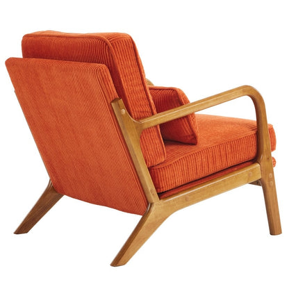 Fauteuil d'appoint capitonné de style moderne du milieu du siècle