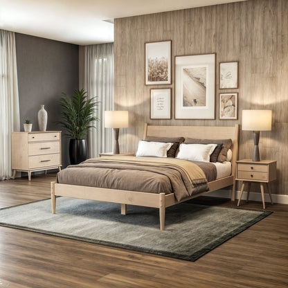 Lit à panneaux de style milieu de siècle