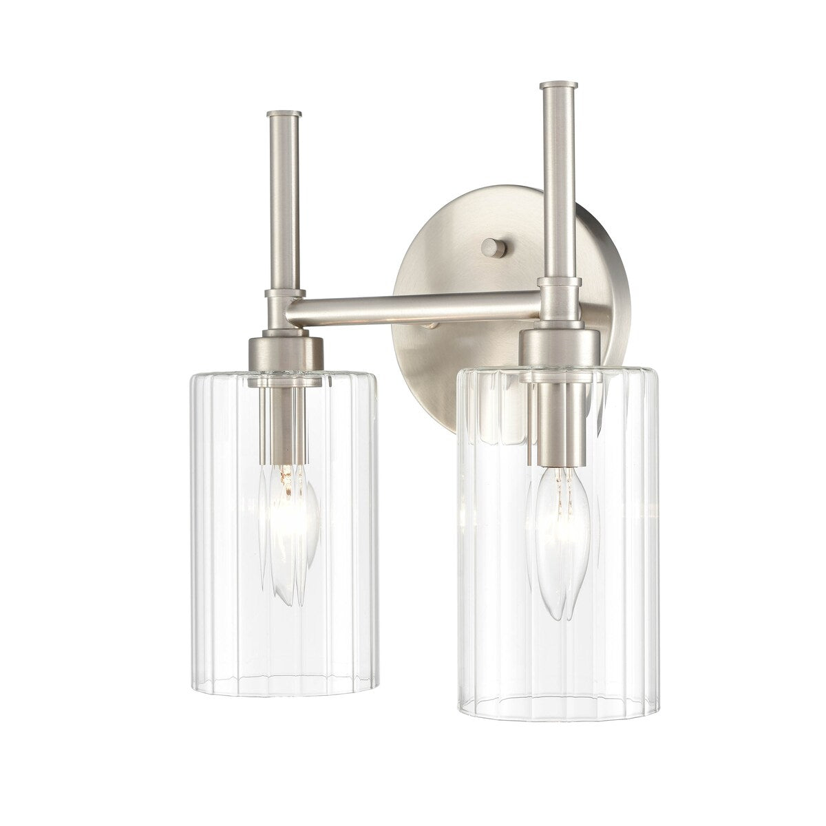 Millennium Lighting Lustre de salle de bain Chastine avec abat-jours en verre dépoli transparent