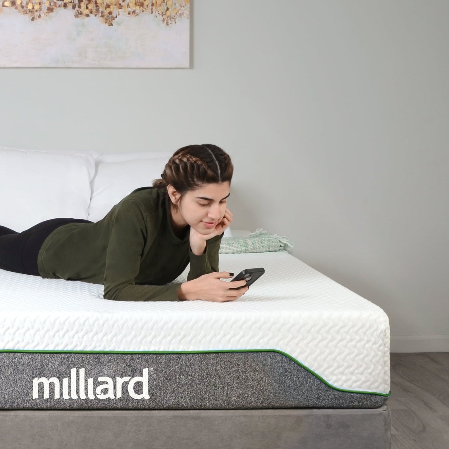Milliard Matelas en mousse à mémoire de forme 10 pouces, ferme, livré dans une boîte/soulageant la pression, classique