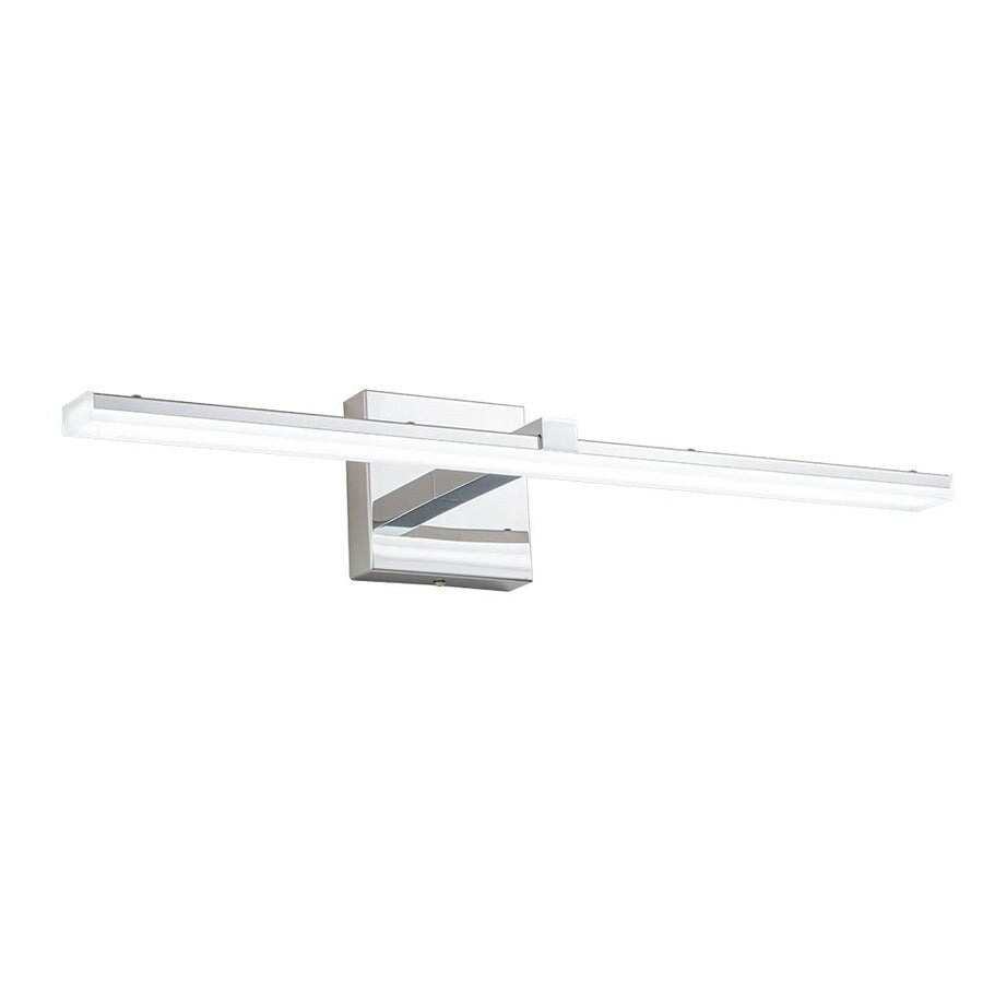 Barre lumineuse à LED linéaire pour meuble-lavabo, chromée, à intensité variable, style minimaliste