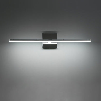 Barre lumineuse à LED linéaire pour meuble-lavabo, chromée, à intensité variable, style minimaliste