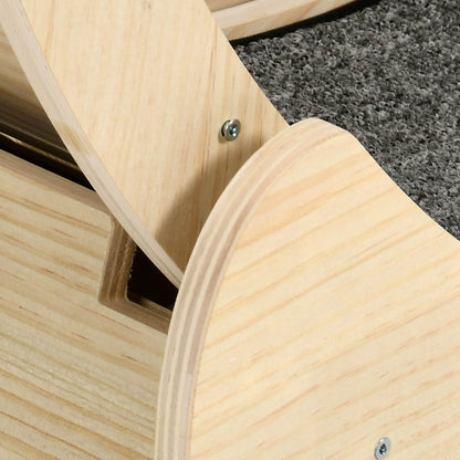 Moasis 43.3 pouces, grand tapis roulant en bois pour chat, avec piste de course recouverte de tapis.