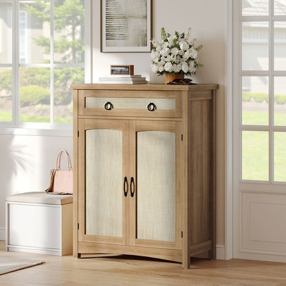 Meuble à chaussures Moasis à 5 niveaux et 20 paires avec portes doubles pour l'entrée