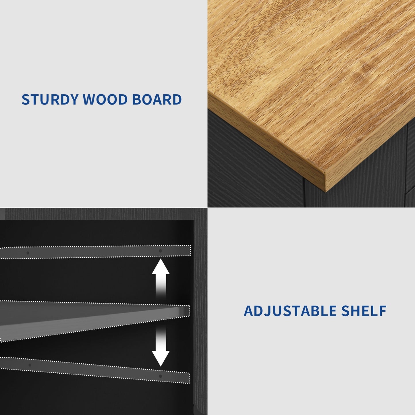 Moasis Meuble de rangement roulant pour îlot de cuisine, 53 pouces, chariot de cuisine mobile portable