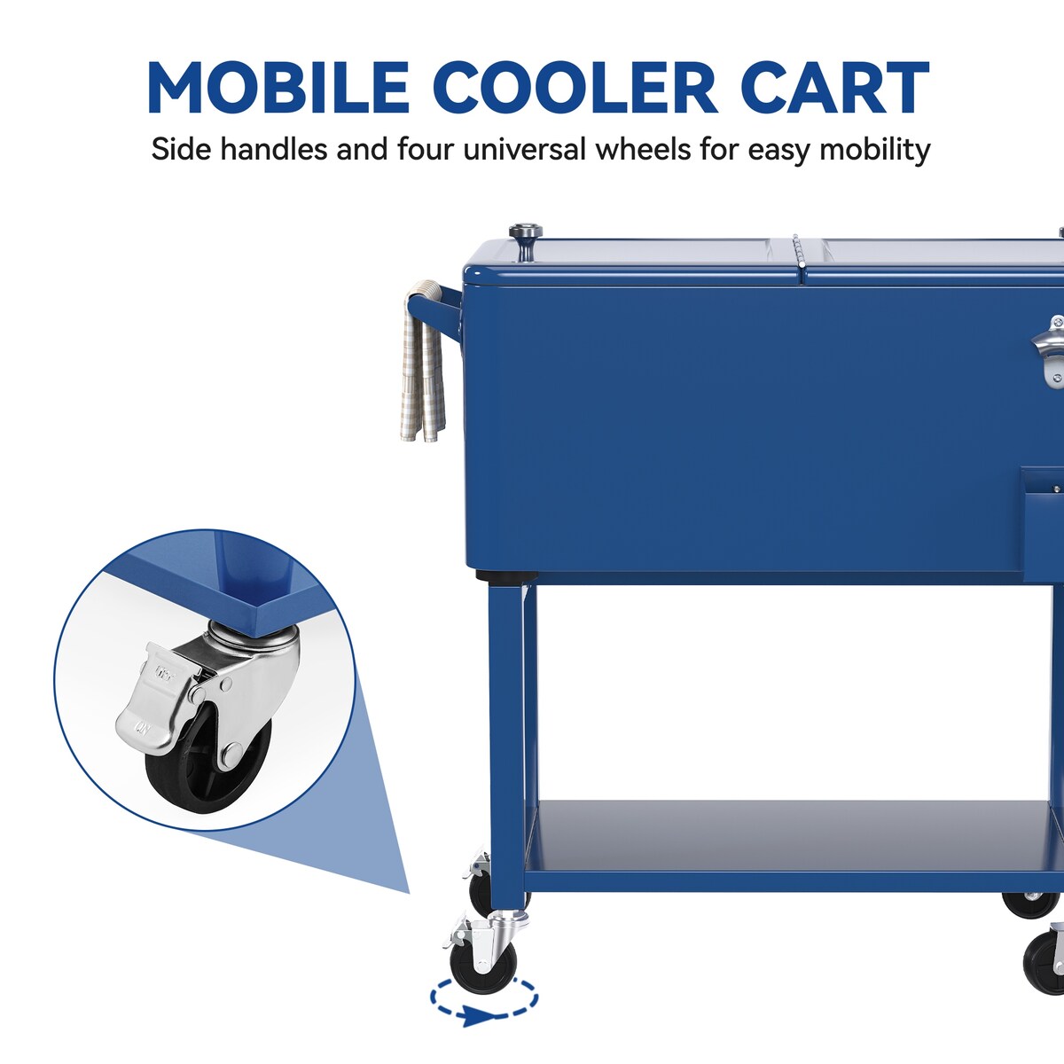 Glacière à roulettes Moasis de 80 quarts