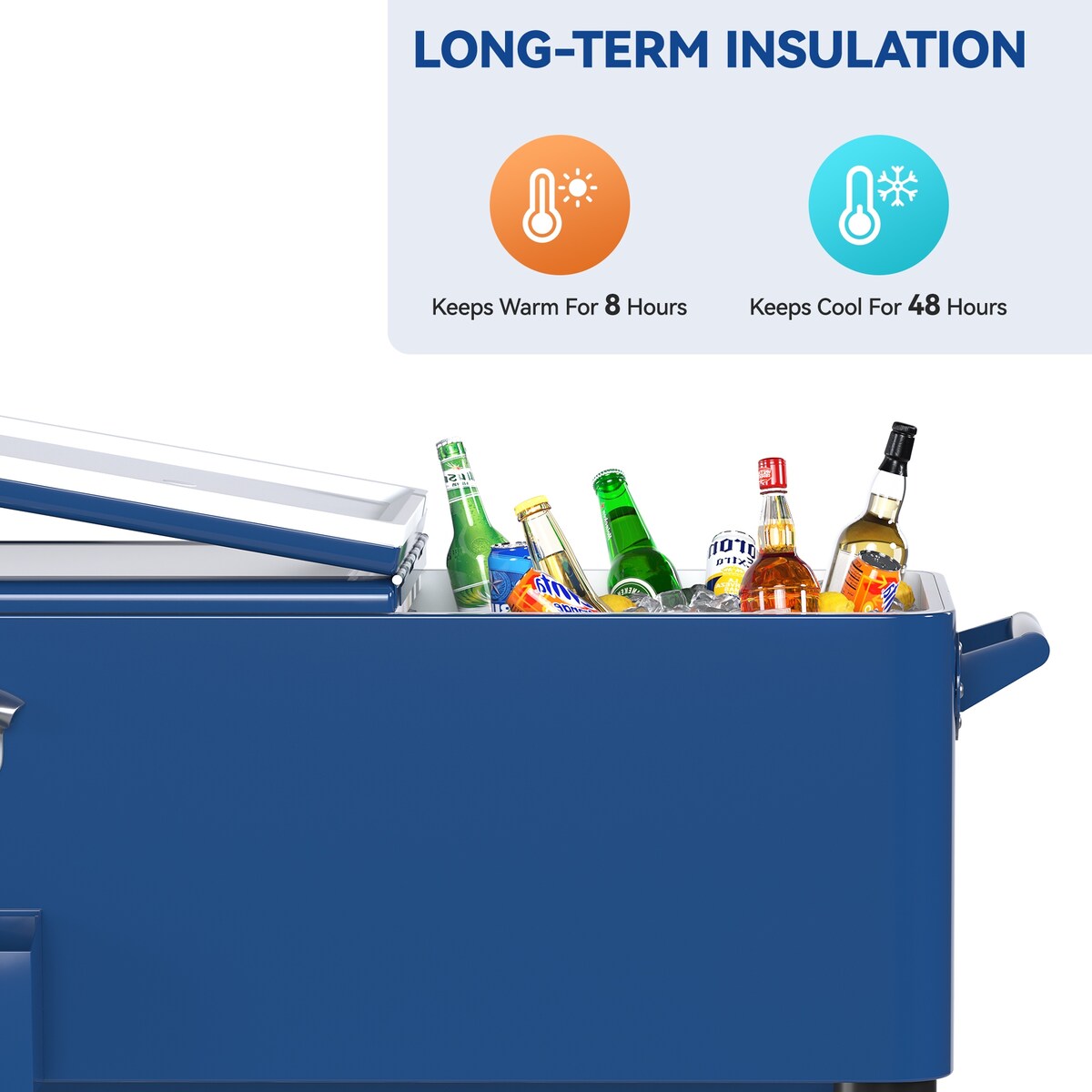 Glacière à roulettes Moasis de 80 quarts