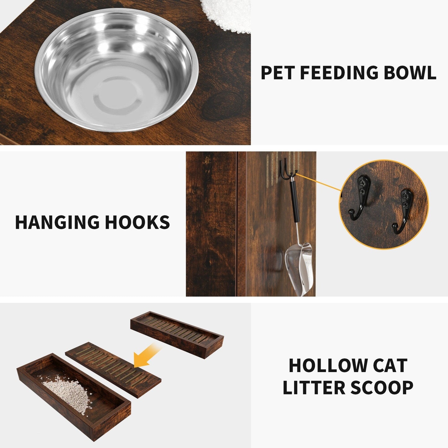 Moasis Abri double pour litière de chat avec arbre à chat et poteau à gratter