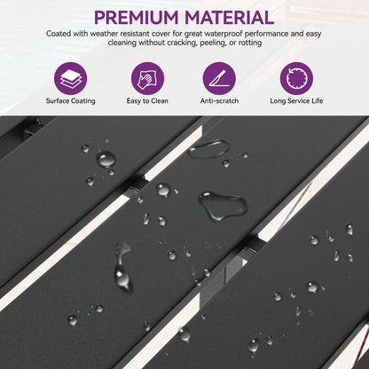 Table de bar/de comptoir de patio en métal Moasis avec roulettes