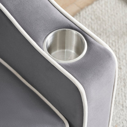 Canapé-lit moderne 70.86 3 en 1, simple, convertible, avec dossier réglable et port de charge USB pour le salon.