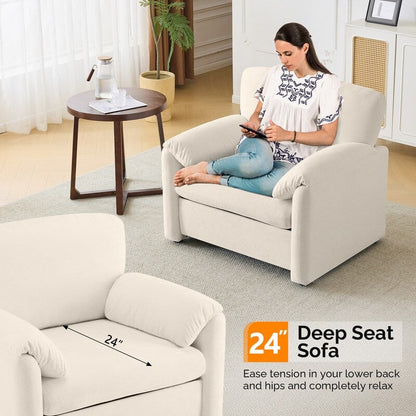 Fauteuil moderne à oreilles d'éléphant, accent décoratif, canapé confortable pour le salon et la chambre à coucher.