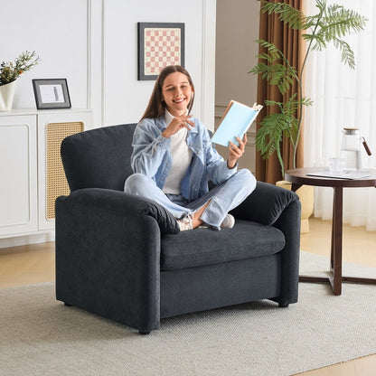 Fauteuil moderne à oreilles d'éléphant, accent décoratif, canapé confortable pour le salon et la chambre à coucher.