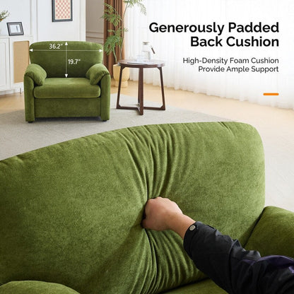 Fauteuil moderne à oreilles d'éléphant, accent décoratif, canapé confortable pour le salon et la chambre à coucher.