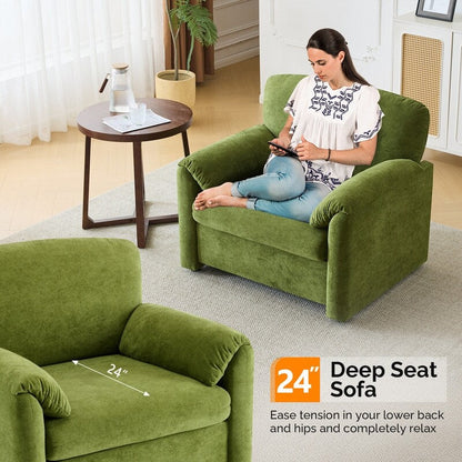 Fauteuil moderne à oreilles d'éléphant, accent décoratif, canapé confortable pour le salon et la chambre à coucher.