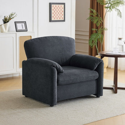 Fauteuil moderne à oreilles d'éléphant, accent décoratif, canapé confortable pour le salon et la chambre à coucher.