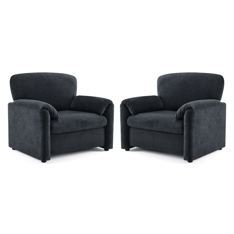 Fauteuil moderne à oreilles d'éléphant, accent décoratif, canapé confortable pour le salon et la chambre à coucher.