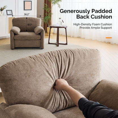 Fauteuil moderne à oreilles d'éléphant, accent décoratif, canapé confortable pour le salon et la chambre à coucher.