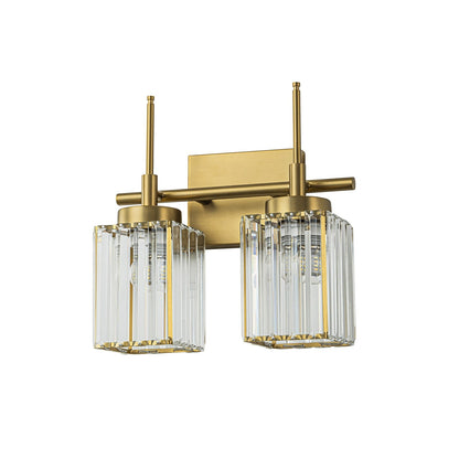 Applique murale moderne dorée à intensité variable, cylindre glamour, cristal, pour salle de bain, luminaire mural.