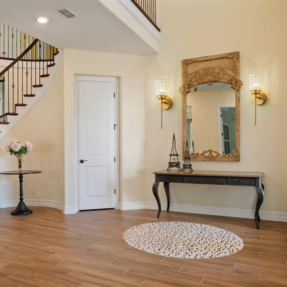 Applique murale moderne dorée à intensité variable, cylindre glamour, cristal, pour salle de bain, luminaire mural.