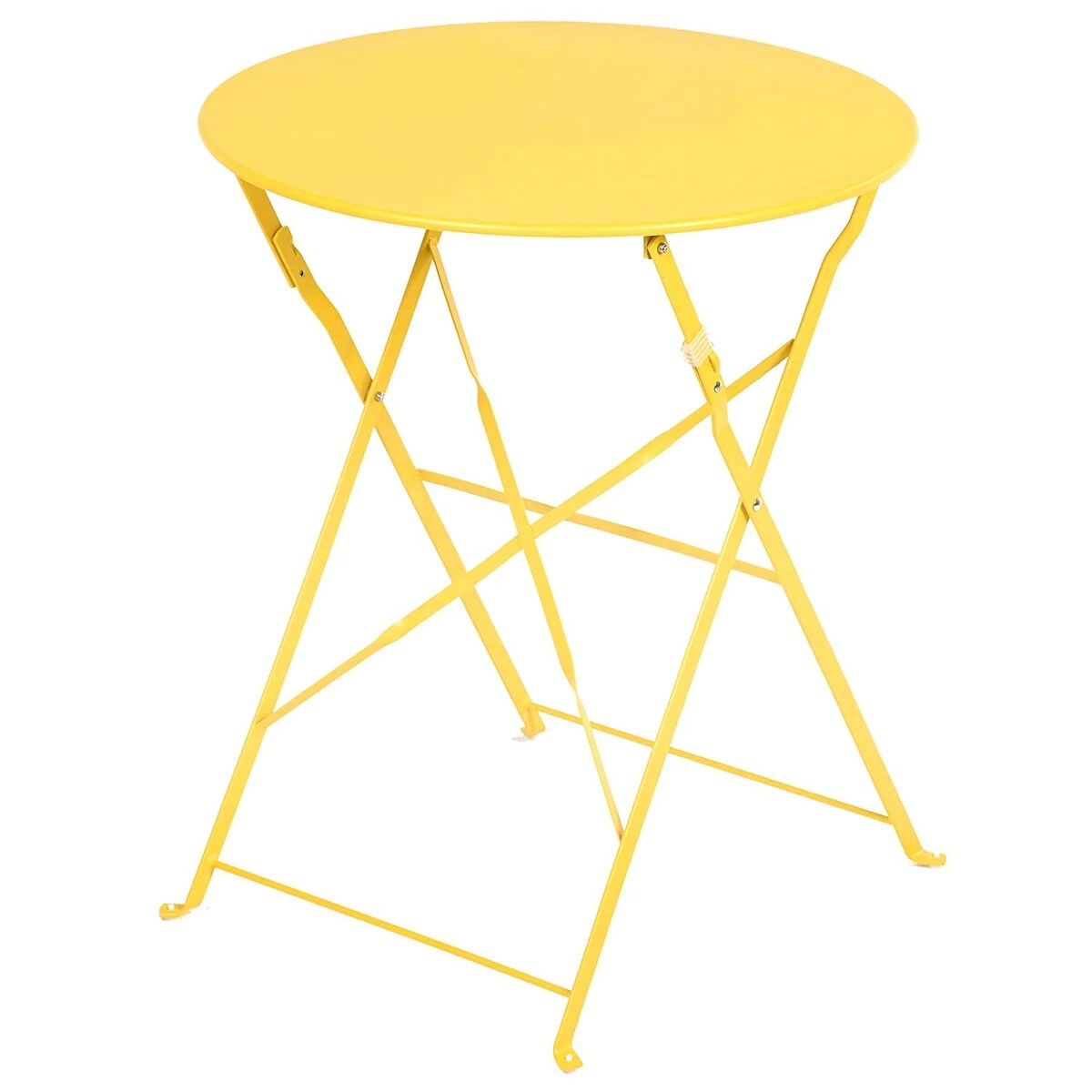 Ensemble de bistro pliable en métal 3 pièces, ensemble de conversation résistant aux intempéries pour l'intérieur et l'extérieur, pour patio, jardin, cour.