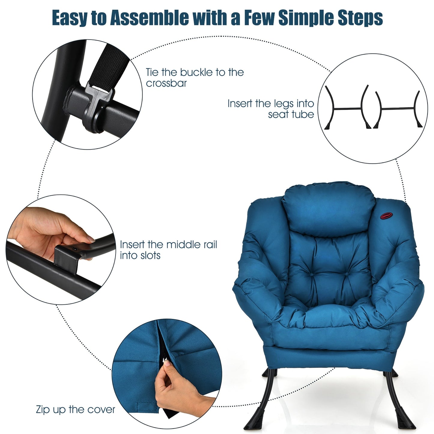 Fauteuil de salon moderne, fauteuil d'appoint, canapé individuel.