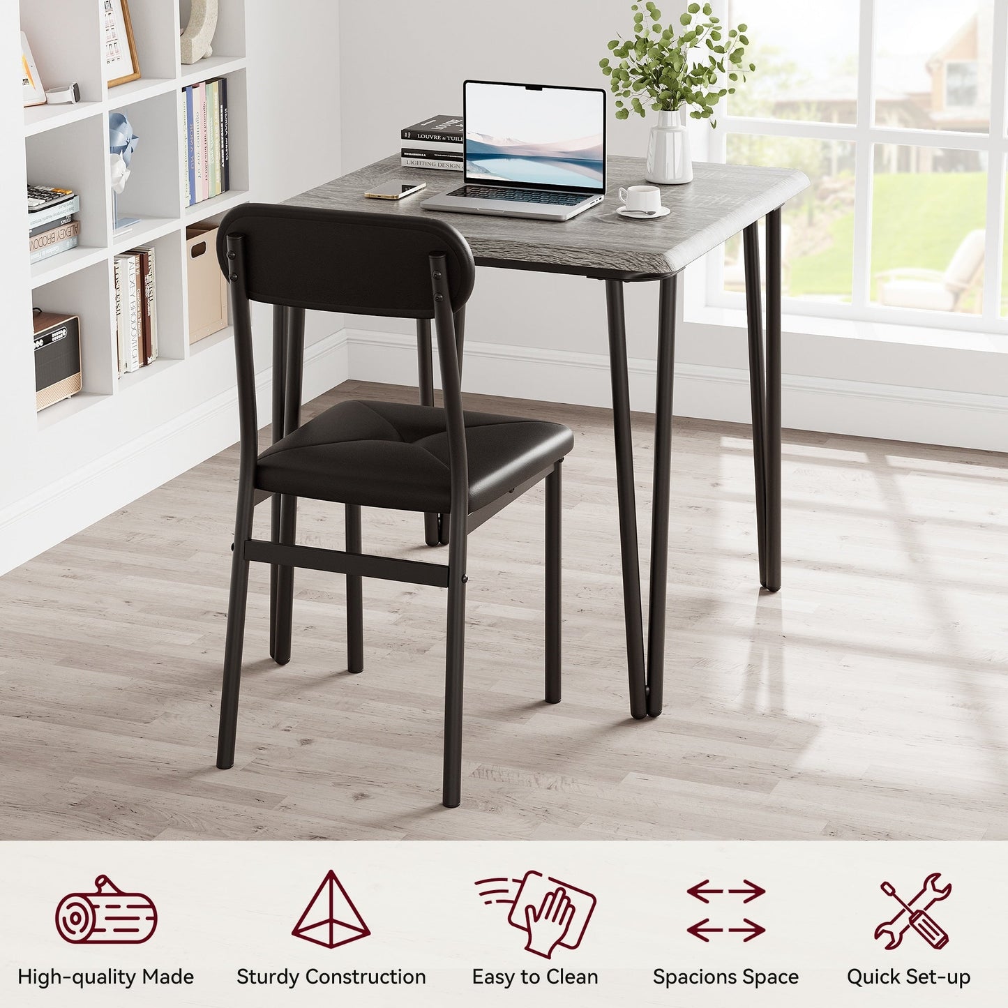 Ensemble de table de salle à manger moderne pour cuisine - 3 pièces